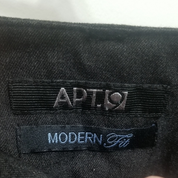 Sleek gray Apt 9 dress pants- EUC except discolored cuffs - Picture 2 of 12